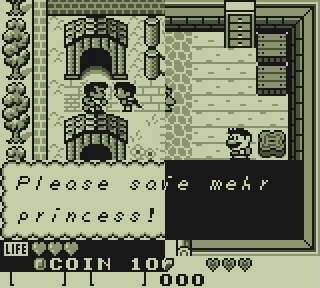 Side-By-Side Darstellung der Dialoge von Kaeru no Tame ni Kane wa Naru und The Legend of Zelda: Link's Awakening (Angepasst, sodass die Gleichheit der Höhe erkennbar ist)